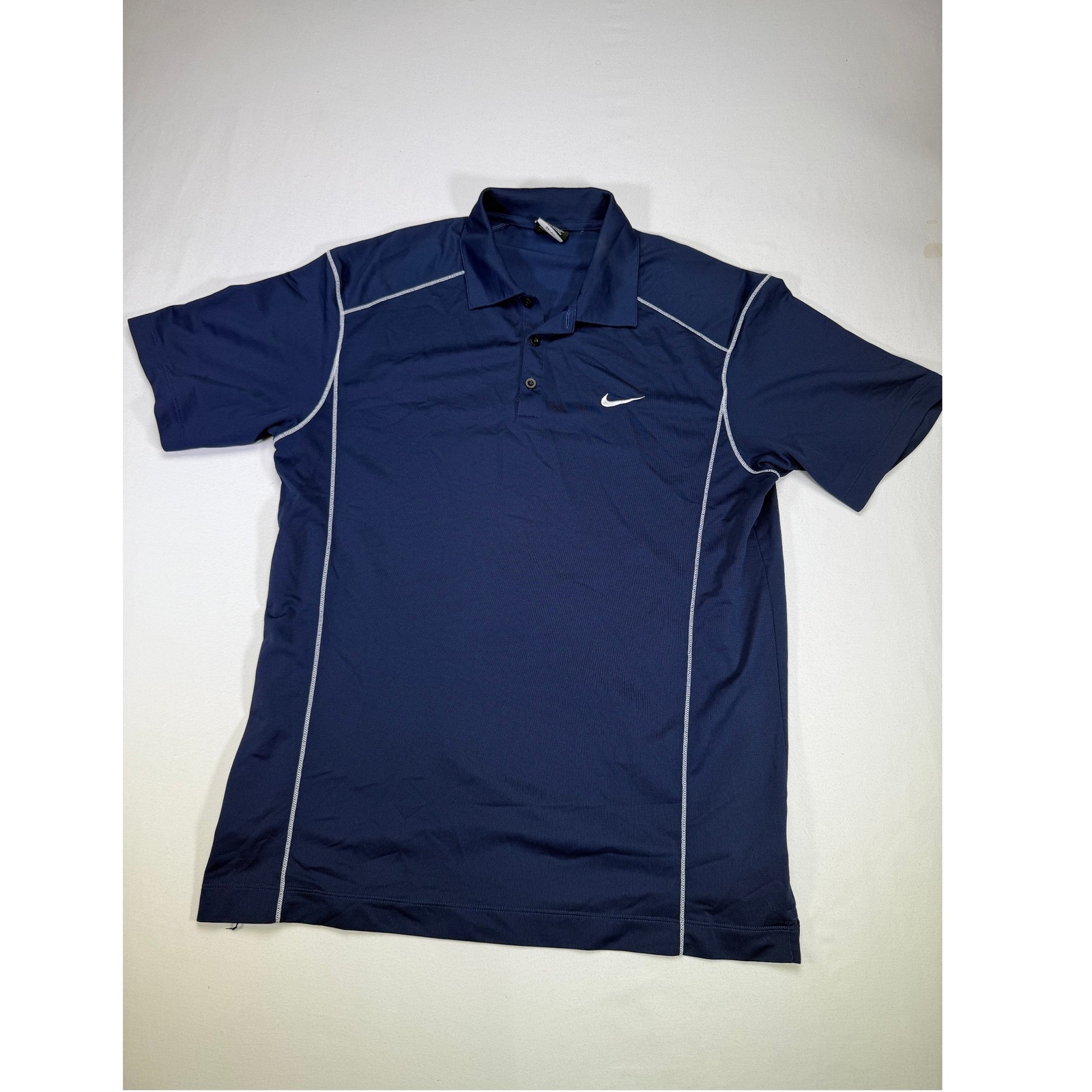 Nike Golf Dri-Fit Polo Shirt Mens Xl Extra Large Blue Short Sleeve Athletic